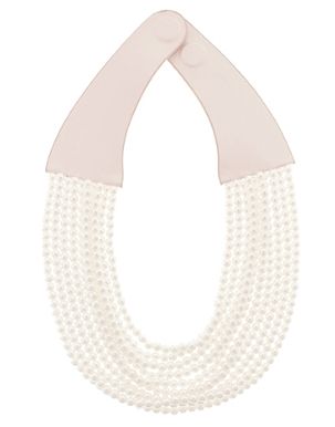 RM Cream Pearl Layered Magnetic Necklace