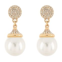 RM Pearl Drop Clear/Gold Cluster ER