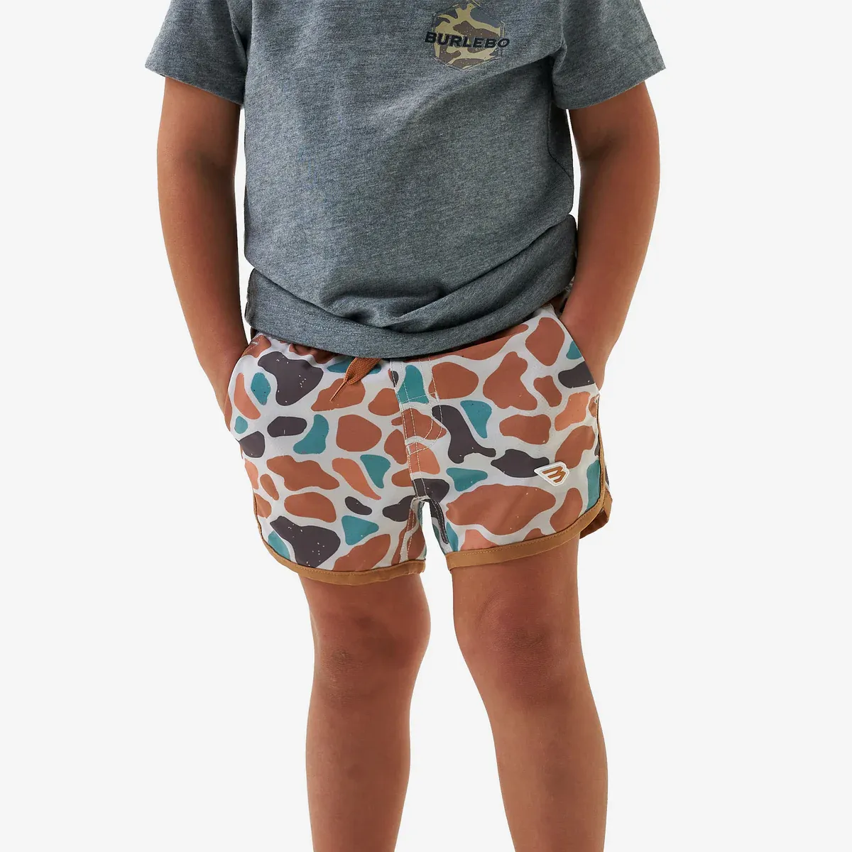 Youth Bayside Camo Swim Trunk