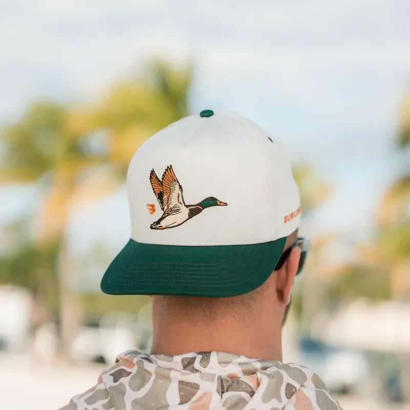 Flying Duck Camo Hat-Cream/Green