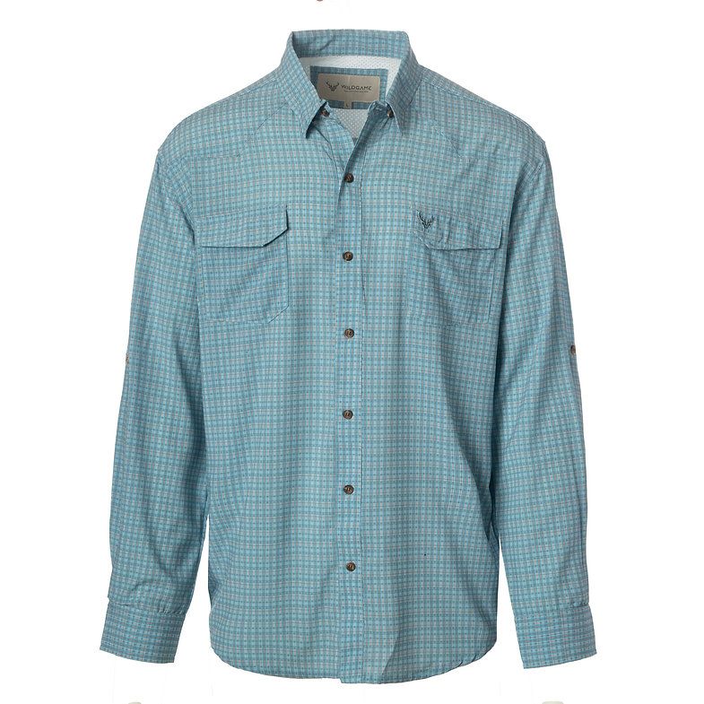Clouddrift Button Down-Dark Blue/Green