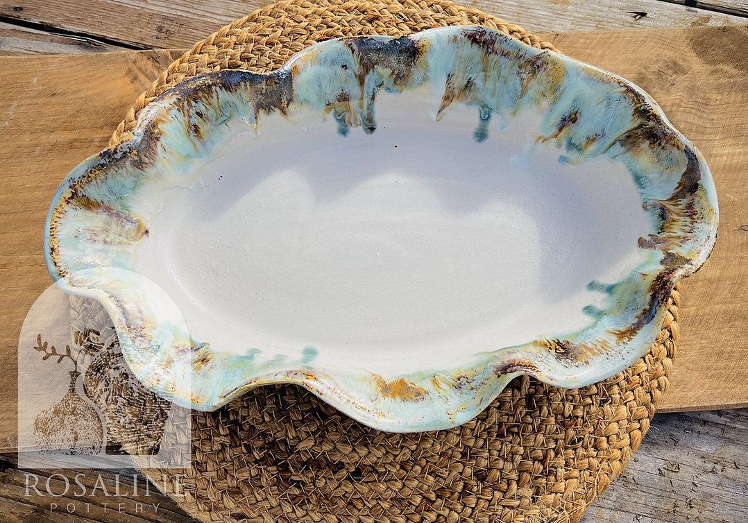 VG Wavy Oval Baker-Sea Salt