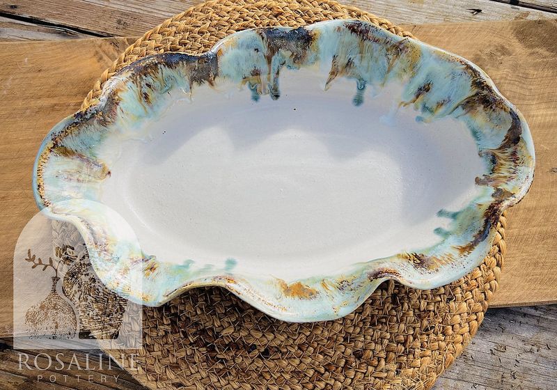 VG Wavy Oval Baker-Sea Salt