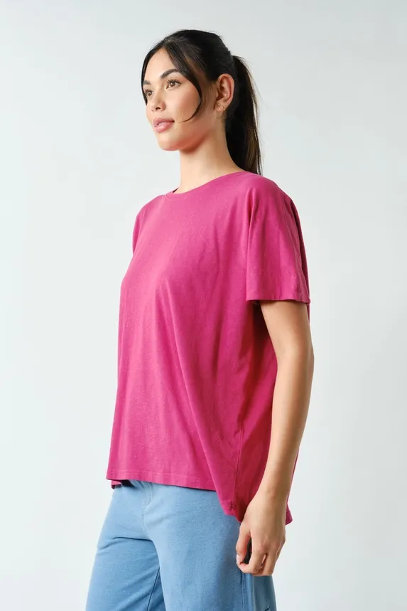 BC Shoreline Pima Cotton Tee-Plum Pink