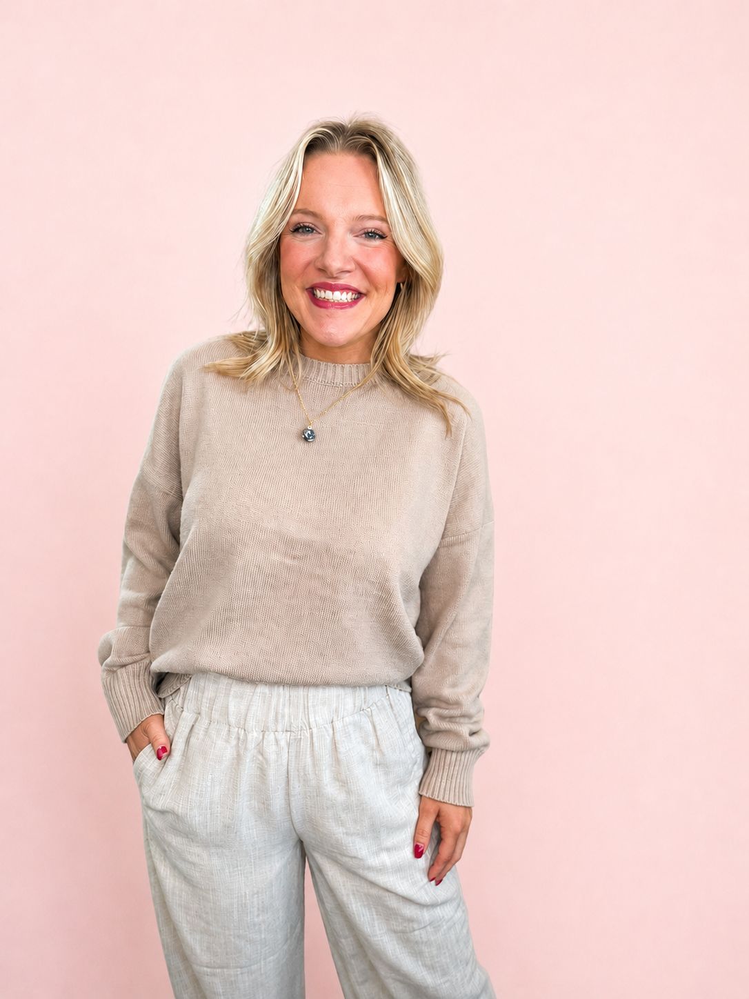 Taupe Fresh Sweater