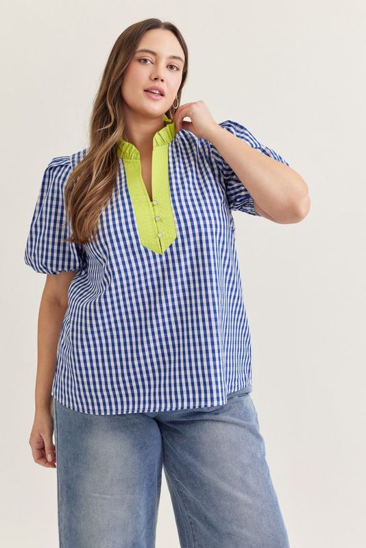Preppy Pop Gingham Top