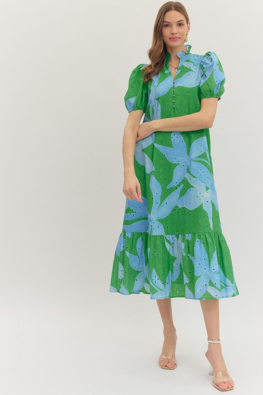 Blue Lagoon Floral Midi