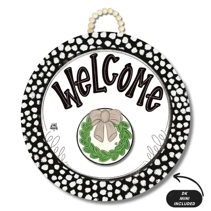 Black/White Dot Door Hanger