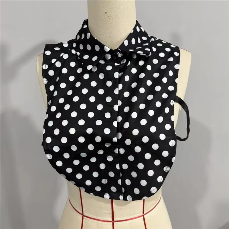 Black/White Dot Dickey