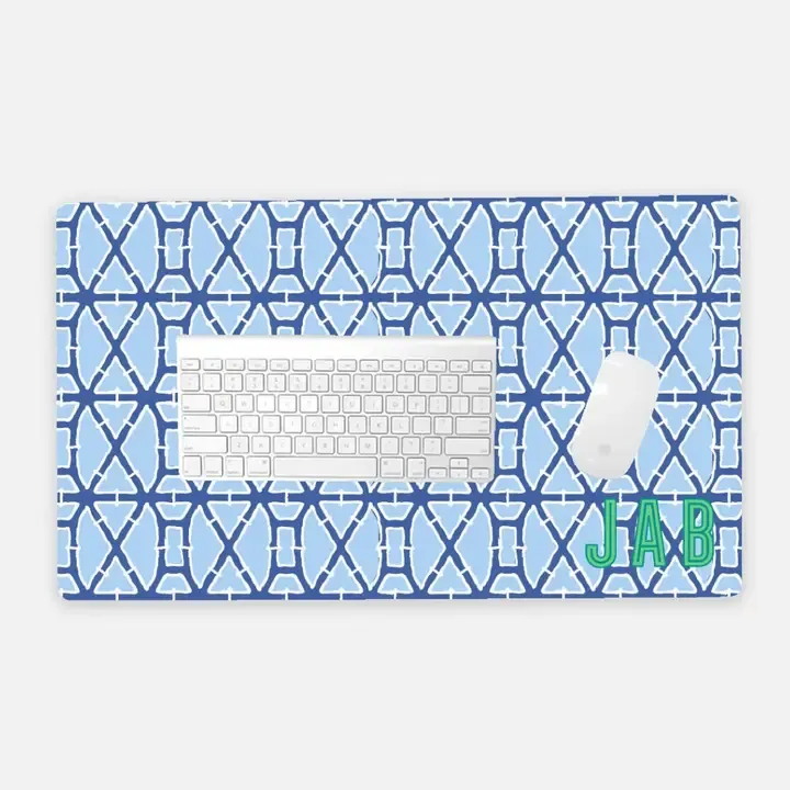 Bamboo Deep Blue Desk Mat