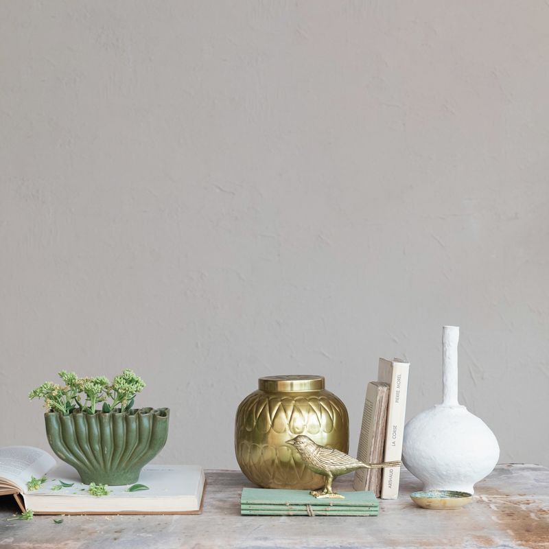 Embossed Iron Container-Gold