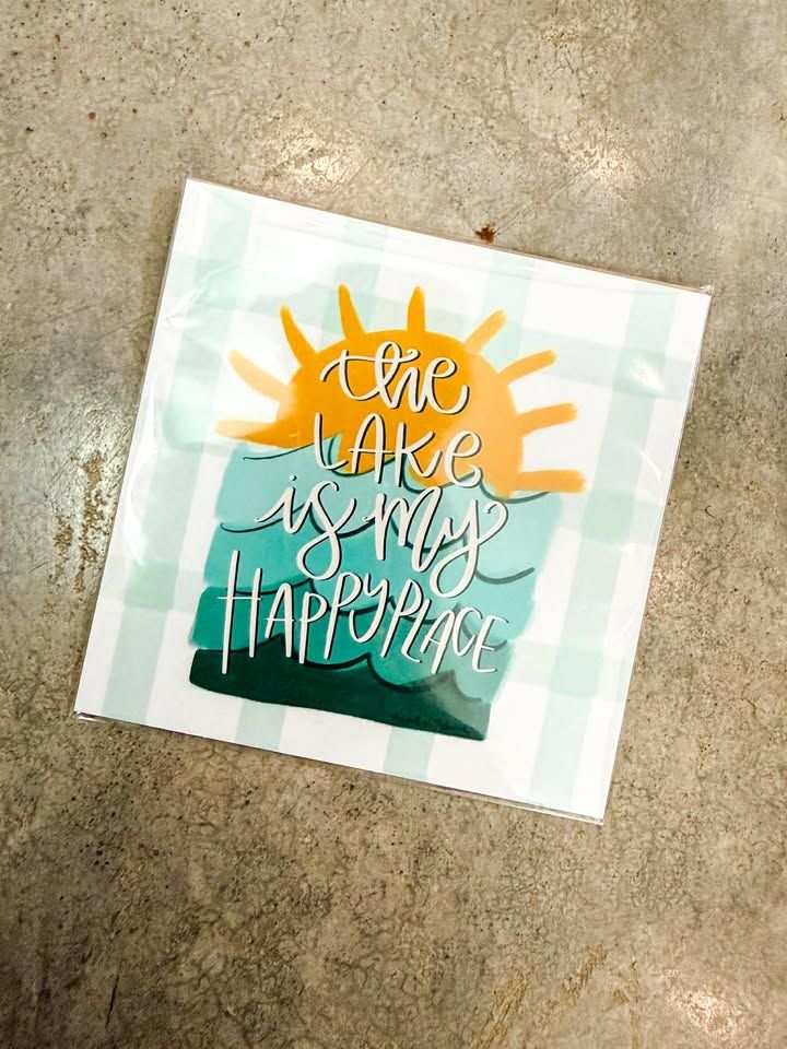 4x4 Print Insert-Lake is My Happy Place