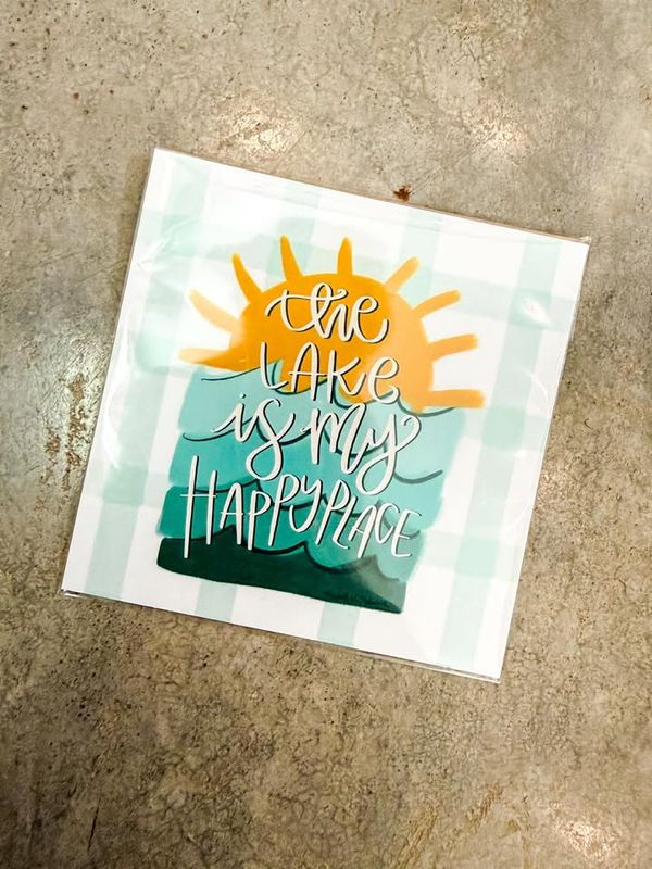 4x4 Print Insert-Lake is My Happy Place