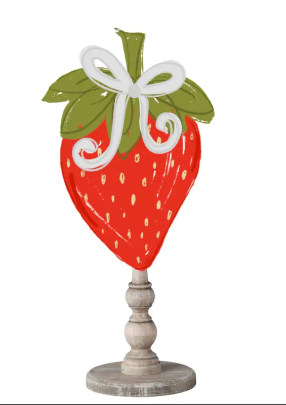 Strawberry Bow Topper
