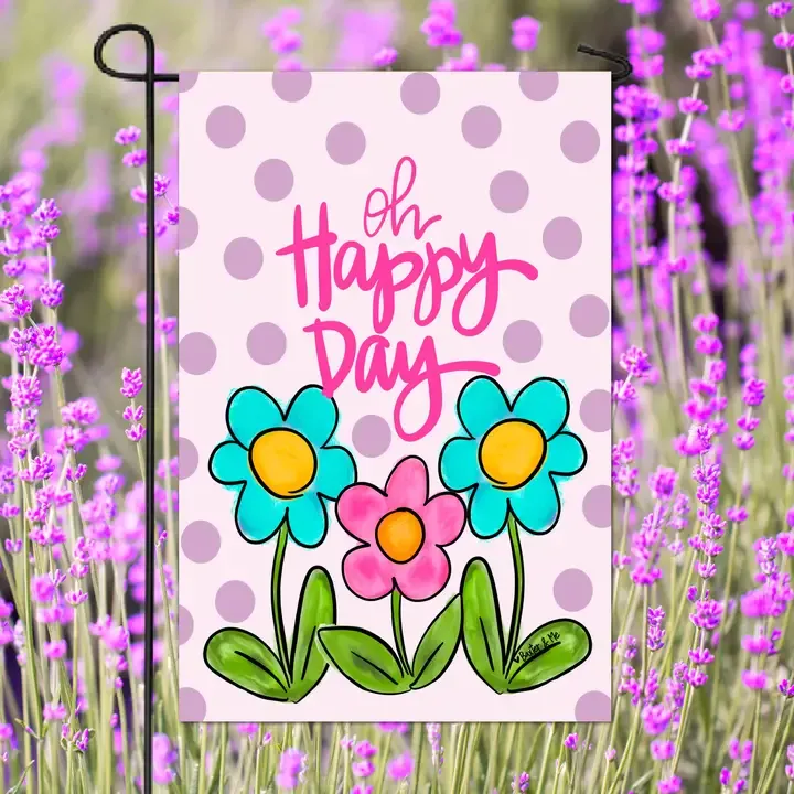 VG Oh Happy Day Daisy Garden Flag