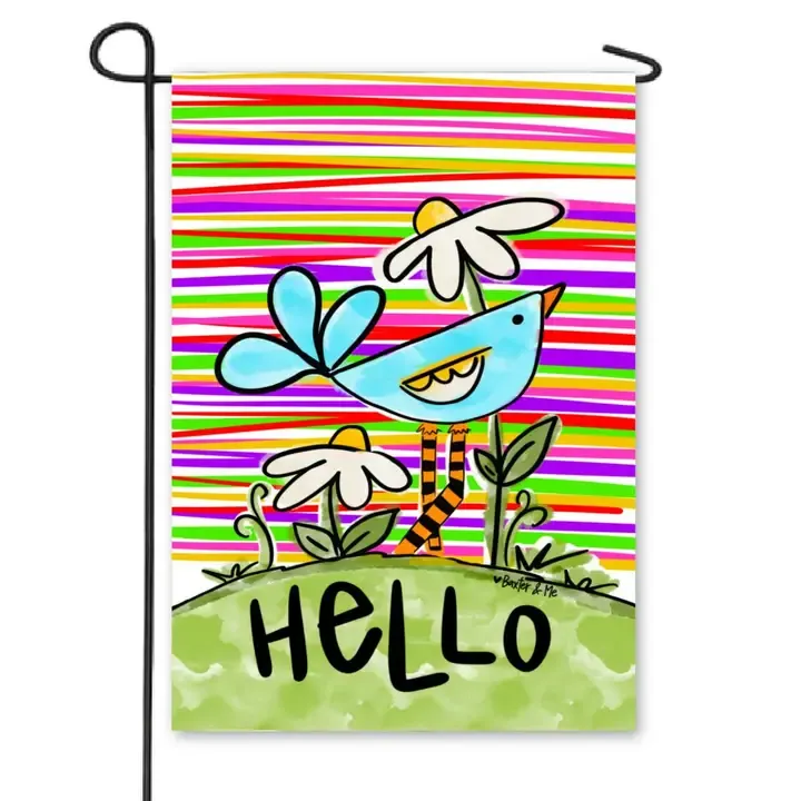 VG Hello Bird Garden Flag