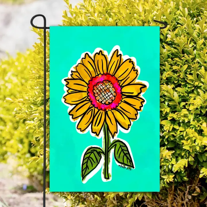VG Happy Sunflower Garden Flag