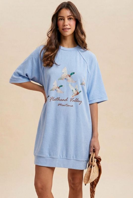 Montana Mallard Dress-Powder Blue