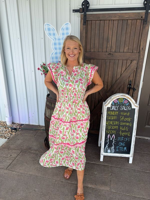 Alana Floral Midi Dress