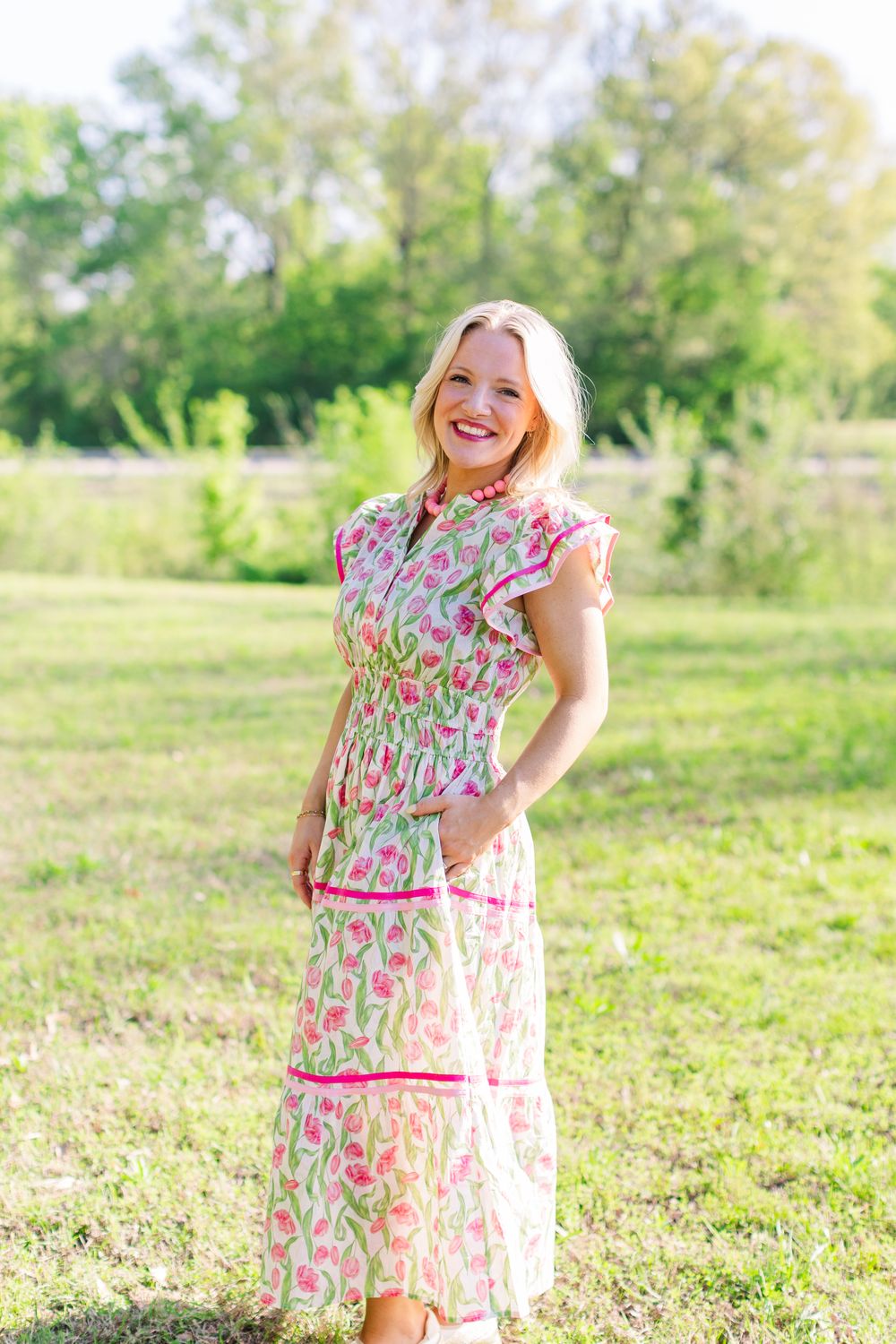 Alana Floral Midi Dress