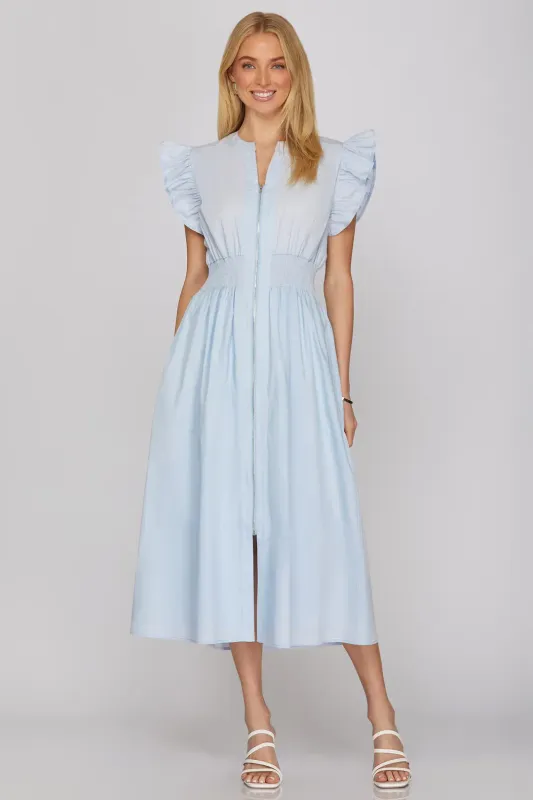 Cameron Lt. Blue Midi