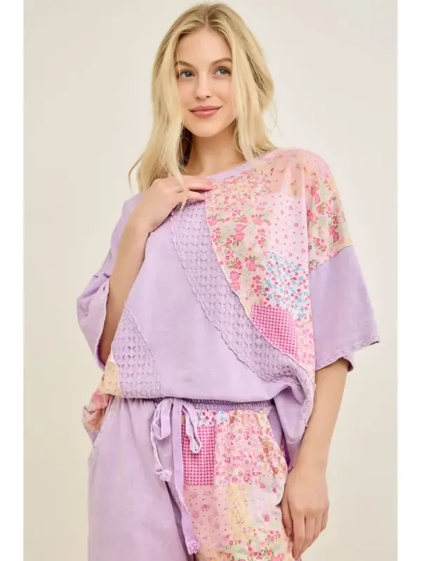 Spring Picnic Light Lavender Top