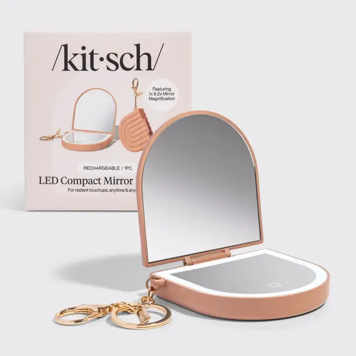 VG Kitsch Compact Mirror Keychain-Terracotta
