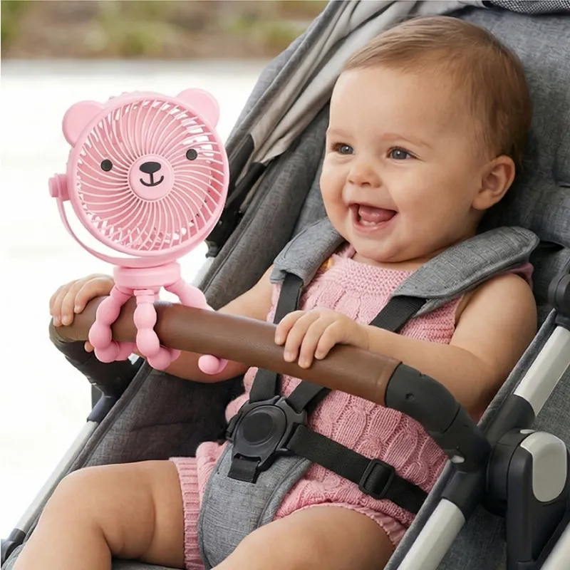 Pink Itzy Breeze 3 Speed Stroller Fan