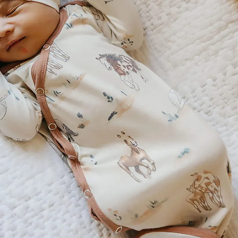 Montana Newborn Knotted Gown