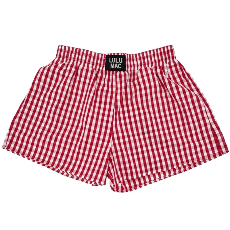 RD LuLu Mac Red Gingham Boxer Shorts