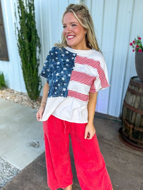 RD USA Flag Sleeveless Top