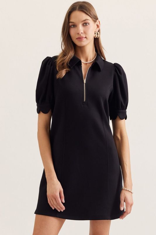 Easy Like Sunday Morning Dress-Black