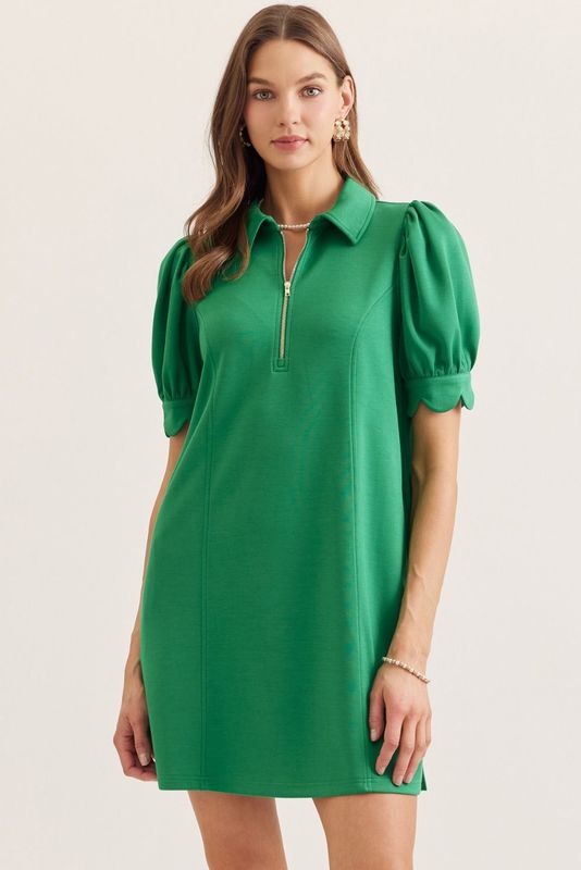 Easy Like Sunday Morning Dress-Green