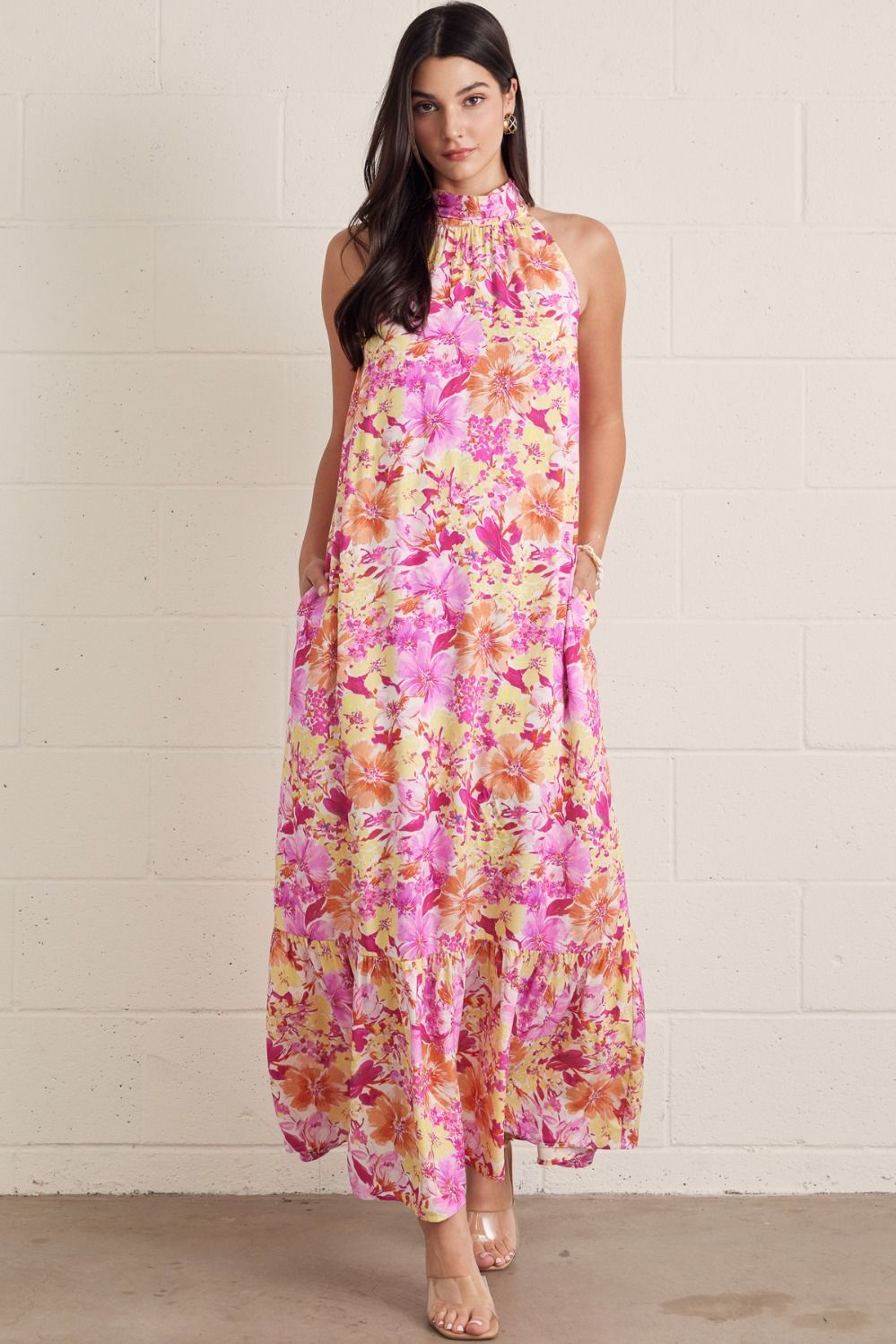Messiah Floral Halter Dress