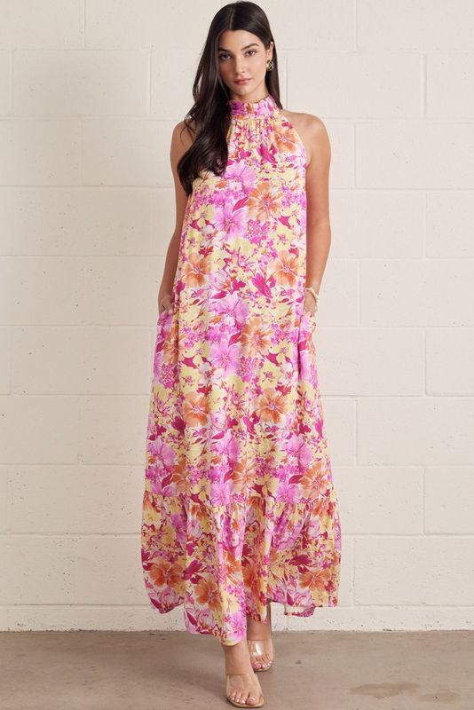 Messiah Floral Halter Dress