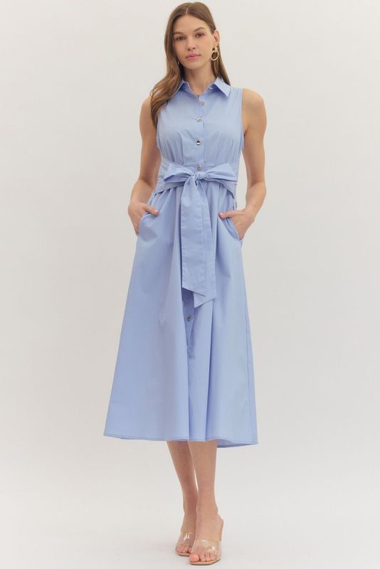 Chic in Chambray Midi Dress