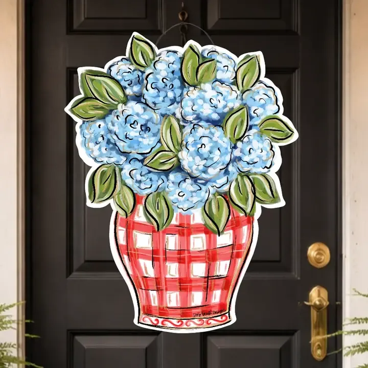 VG Patriotic Hydrangea Door Hanger
