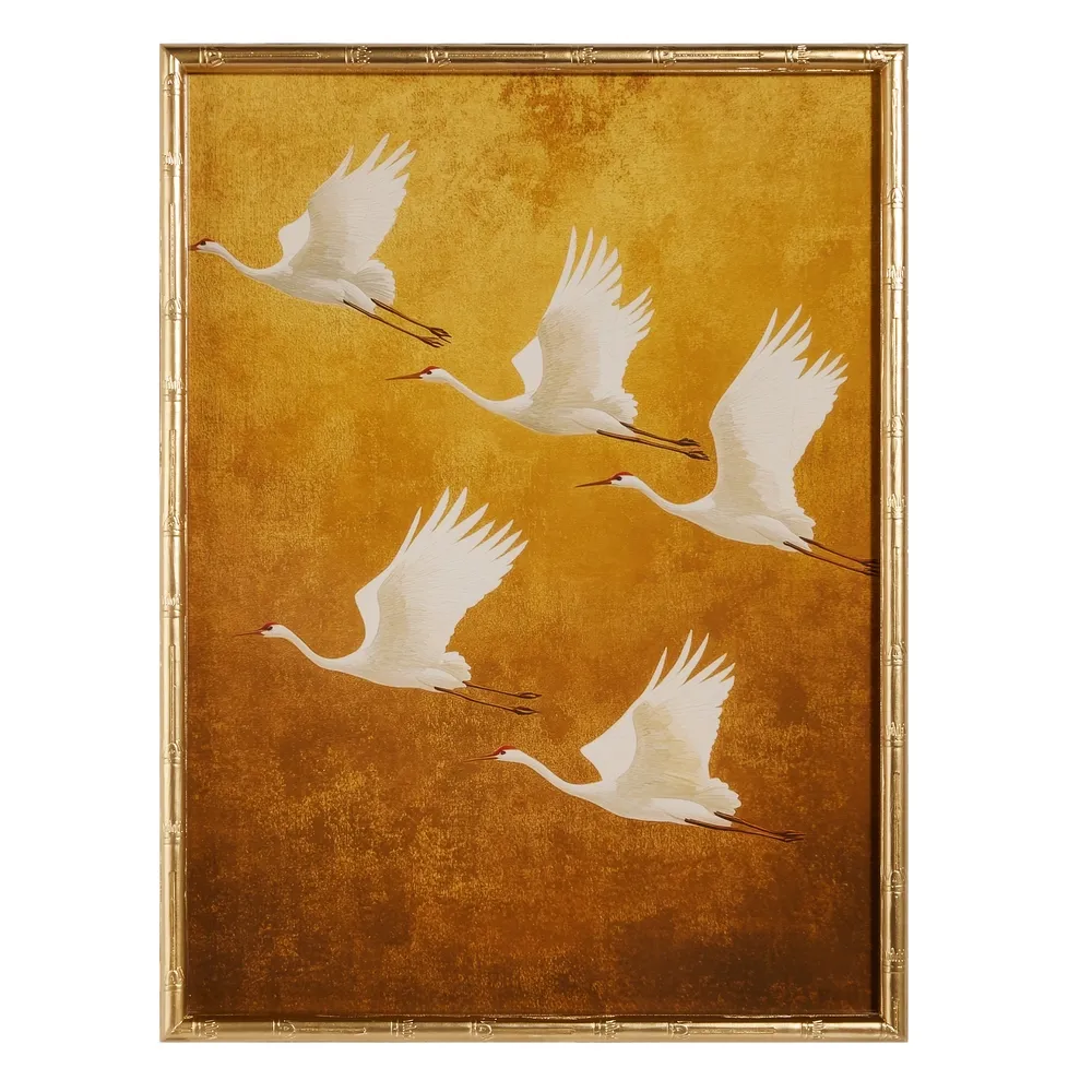 27.75" Flight of the Egrets Wall Art