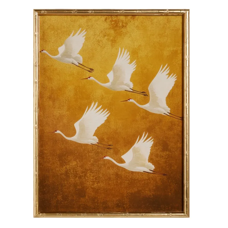 27.75" Flight of the Egrets Wall Art