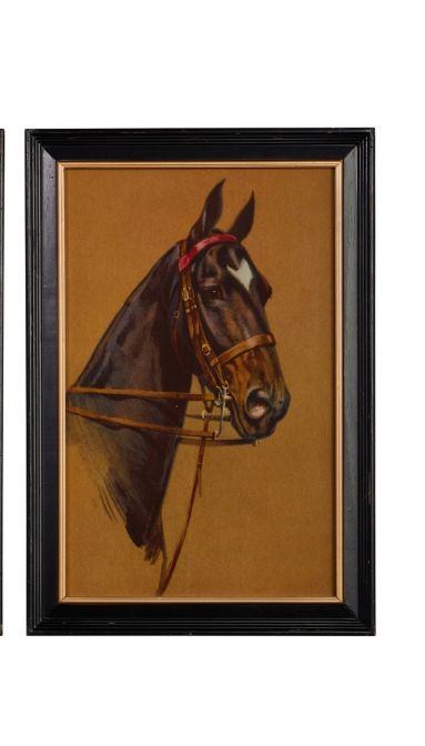 24" Vintage Equestrian Framed Wall Art 2