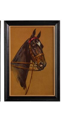 24" Vintage Equestrian Framed Wall Art 2