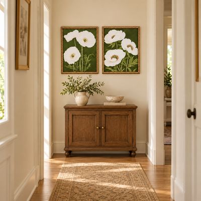 22" Poppy Petals Framed Wall Art 1