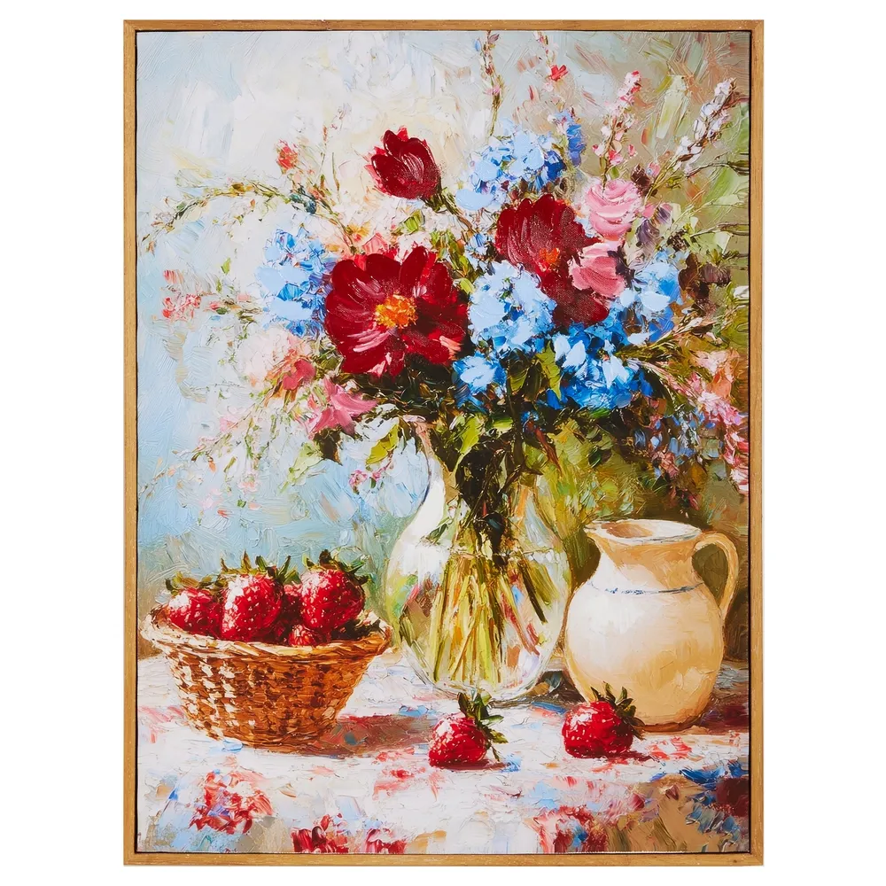 24" Americana Bouquet Framed Wall Art