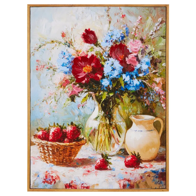 24" Americana Bouquet Framed Wall Art