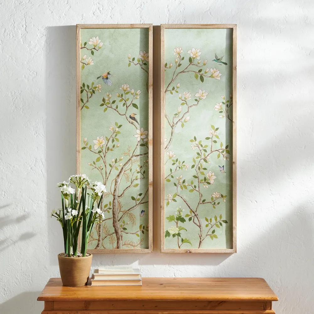 42" Bird Framed Panels