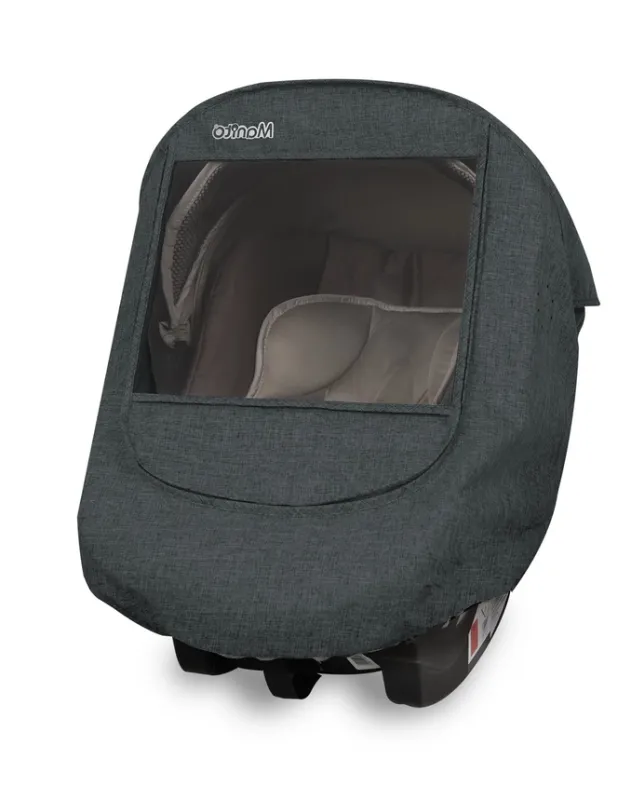 Melange Infant Car Seat Weather Shield-Charcoal Grey
