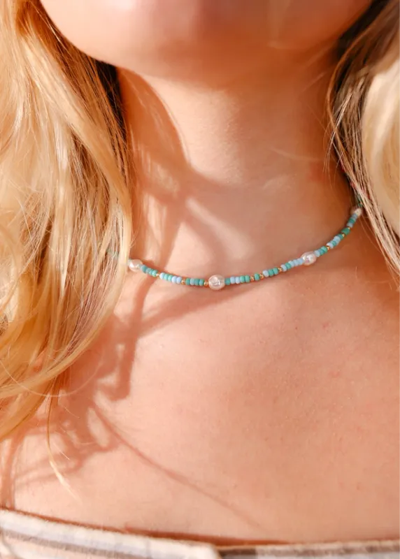 VG Beaded Blonde-Poolside Sprinkle Necklace