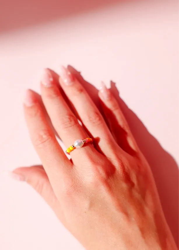 VG Beaded Blonde-Sunkissed Sprinkle Ring