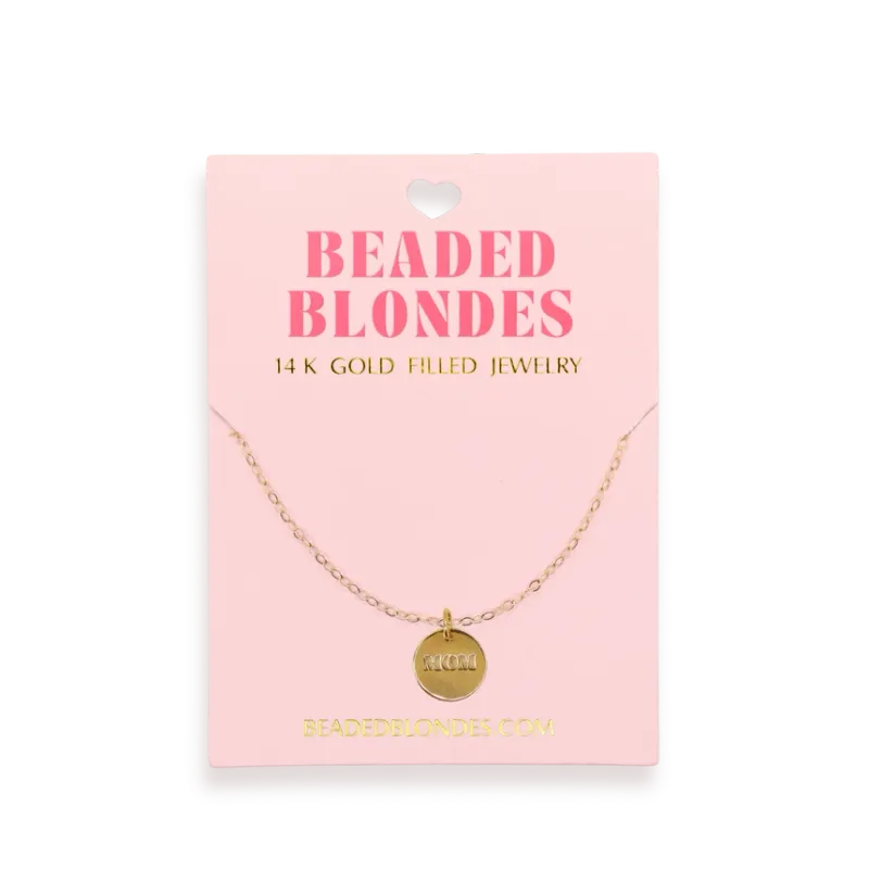 VG Beaded Blonde-Mom Charm Necklace