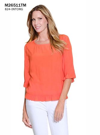 Intense Orange Bttn Back Top